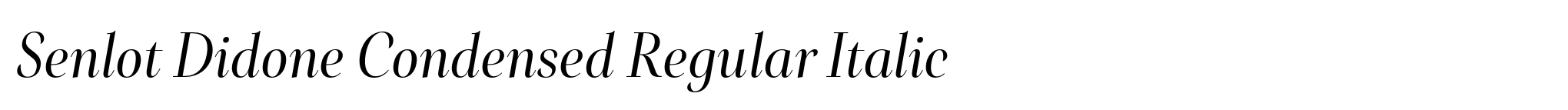 Senlot Didone Condensed Regular Italic image